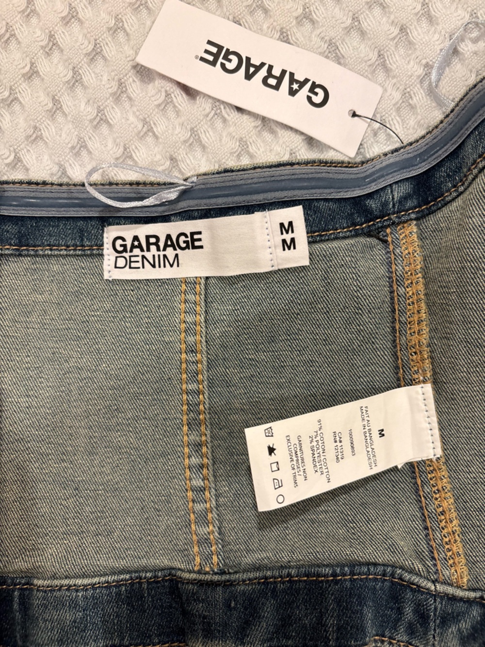 Denim Seamed Tube Top - Picture 8 of 9